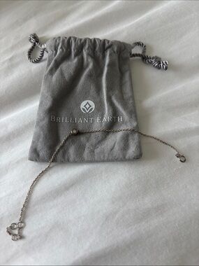 Brilliant Earth Silver Bezel Natural Diamond Bracelet